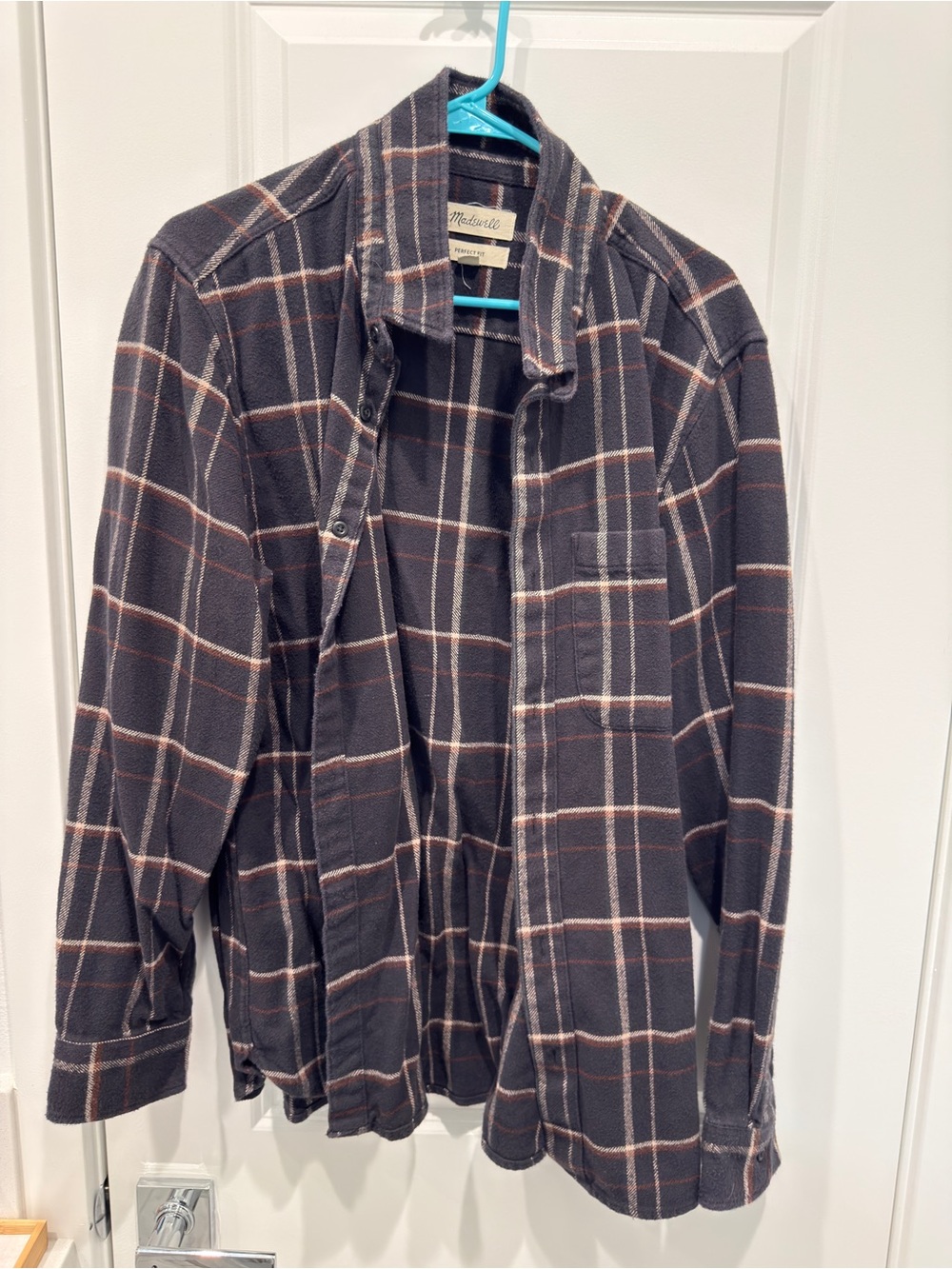 Madewell Charcoal Plaid Button-Front Shirt Jacket
